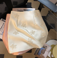Embroidery Beads Slimming Sheath Skirt for Women